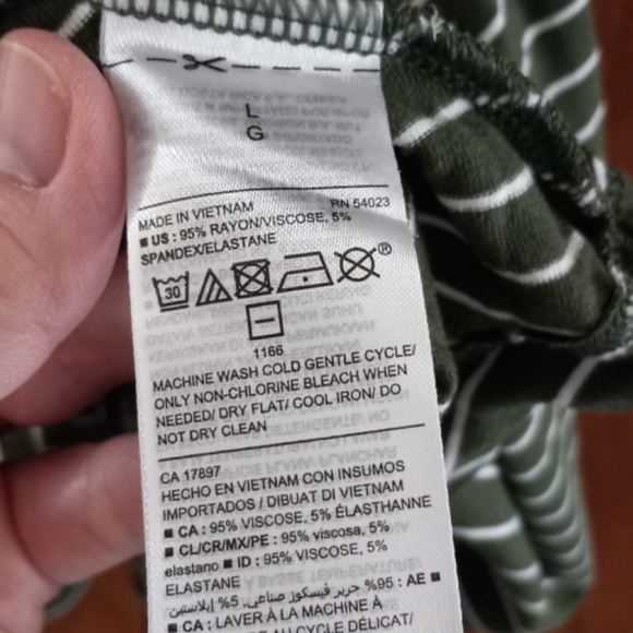 Old Navy sleeveless pinstriped green dress - Picture 4 of 4